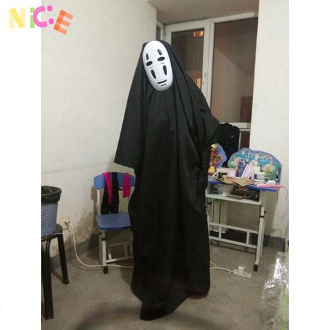 Bộ Hóa Trang Bí Ẩn - Áo Choàng Đen và Mặt Nạ Vô Diện LUC55 cho Bữa Tiệc Hóa Trang, Dành Cho Trẻ Em và Người Lớn