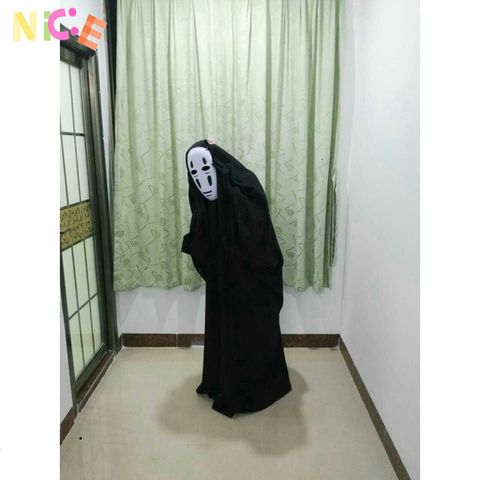 Bộ Hóa Trang Bí Ẩn - Áo Choàng Đen và Mặt Nạ Vô Diện LUC55 cho Bữa Tiệc Hóa Trang, Dành Cho Trẻ Em và Người Lớn