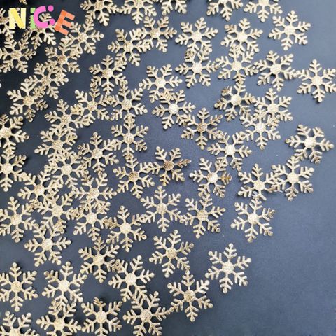 Gói 200 Bông Tuyết Nhân Tạo 3cm - Trang Trí Cây Thông Noel & Tiệc Giáng Sinh - Màu Vàng, Bạc, Trắng cho Không Gian Lễ Hội Rực Rỡ