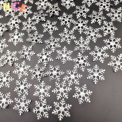 Gói 200 Bông Tuyết Nhân Tạo 3cm - Trang Trí Cây Thông Noel & Tiệc Giáng Sinh - Màu Vàng, Bạc, Trắng cho Không Gian Lễ Hội Rực Rỡ