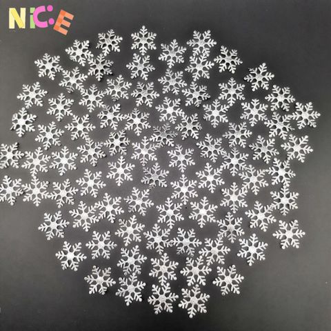 Gói 200 Bông Tuyết Nhân Tạo 3cm - Trang Trí Cây Thông Noel & Tiệc Giáng Sinh - Màu Vàng, Bạc, Trắng cho Không Gian Lễ Hội Rực Rỡ