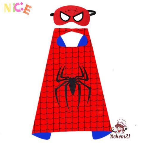 Bộ Trang Phục Spider-Man Cho Trẻ Em - Áo Choàng Và Mặt Nạ Siêu Anh Hùng Cho Bé Trai 2-8 Tuổi, Chất Liệu Cotton An Toàn