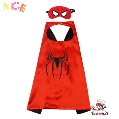Bộ Trang Phục Spider-Man Cho Trẻ Em - Áo Choàng Và Mặt Nạ Siêu Anh Hùng Cho Bé Trai 2-8 Tuổi, Chất Liệu Cotton An Toàn