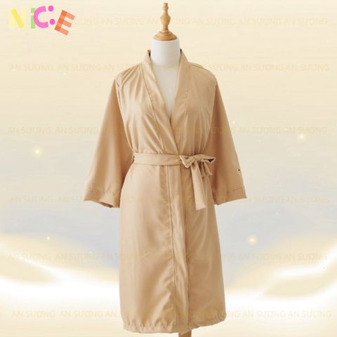 Áo Choàng Spa Cotton Dịu Mát - Đối Tượng 40-100kg - Không Bóng, Nhẹ Nhàng