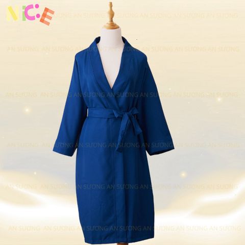 Áo Choàng Spa Cotton Dịu Mát - Đối Tượng 40-100kg - Không Bóng, Nhẹ Nhàng