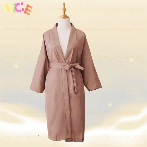 Áo Choàng Spa Cotton Dịu Mát - Đối Tượng 40-100kg - Không Bóng, Nhẹ Nhàng