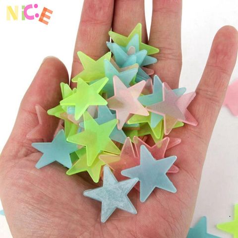 Bộ 100 Nhãn Dán Dạ Quang Ngôi Sao Nhiều Màu - Trang Trí Phòng Ngủ Bé Yêu, Phát Sáng Rực Rỡ Trong Đêm