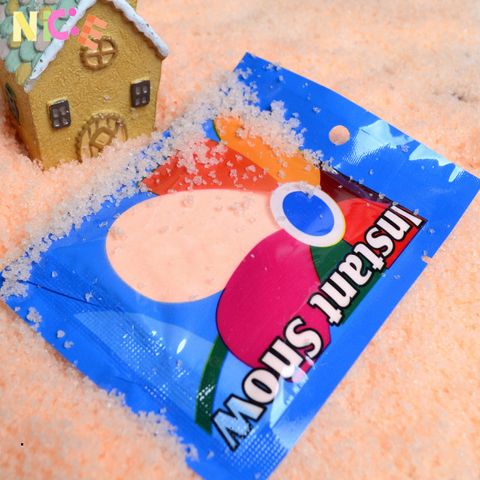 Gói bột tuyết nhân tạo màu siêu mịn 25g - Nguyên liệu hoàn hảo cho slime mây và trang trí lễ hội Giáng Sinh
