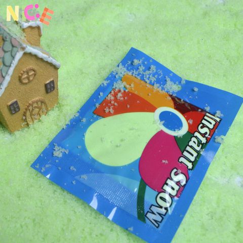 Gói bột tuyết nhân tạo màu siêu mịn 25g - Nguyên liệu hoàn hảo cho slime mây và trang trí lễ hội Giáng Sinh