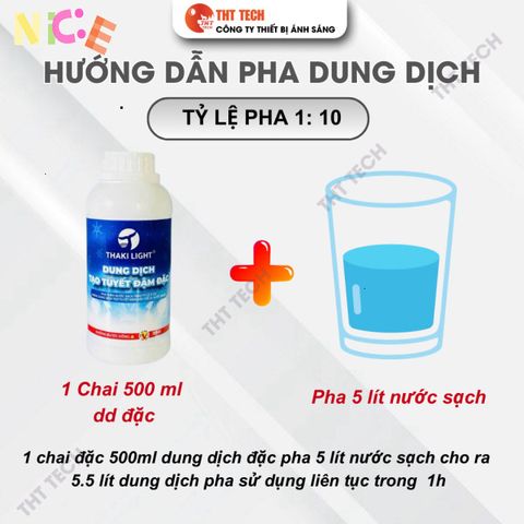 Dung dịch tạo tuyết đậm đặc THT TECH 500ml - Hiệu ứng tuyết trắng đẹp cho sự kiện, lễ hội và trang trí nội thất.