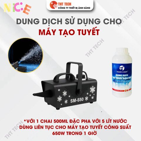 Dung dịch tạo tuyết đậm đặc THT TECH 500ml - Hiệu ứng tuyết trắng đẹp cho sự kiện, lễ hội và trang trí nội thất.