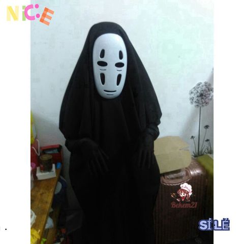 Bộ Trang Phục Hóa Trang Vô Diện Spirited Away - Áo Choàng Đen, Mặt Nạ Mystical & Găng Tay - Cosplay Dành Cho Trẻ Em Và Người Lớn