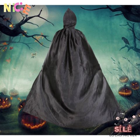 Áo Choàng Phù Thủy Harry Potter Đen Bí Ẩn Kèm Mũ - Trang Phục Halloween Độc Đáo Cho Các Tín Đồ Văn Hoá Pop