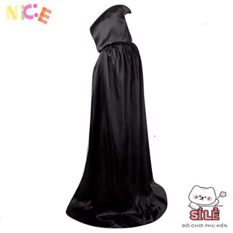 Áo Choàng Phù Thủy Harry Potter Đen Bí Ẩn Kèm Mũ - Trang Phục Halloween Độc Đáo Cho Các Tín Đồ Văn Hoá Pop