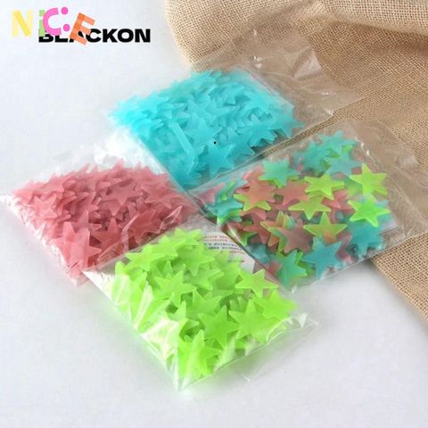 Bộ 100 Decal Ngôi Sao Dạ Quang Nhiều Màu - Trang Trí Phòng Ngủ Trẻ Em Phát Sáng Trong Đêm, An Toàn và Dễ Dàng Gắn Kết