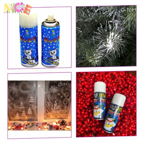 Bình Xịt Bọt Tuyết Trang Trí Cây Thông Giáng Sinh - Không Gian Lễ Hội Lung Linh Cho Noel, Tiệc Sinh Nhật, Đám Cưới