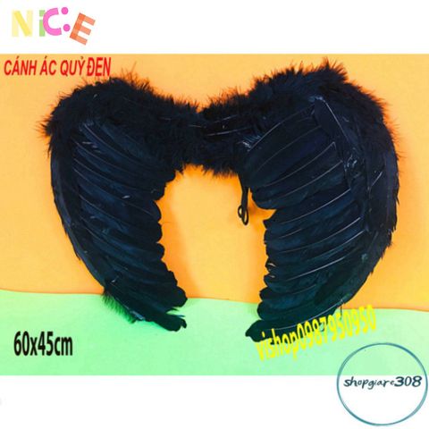 Bộ Cánh Thiên Thần Đen Trắng Cosplay - Phụ Kiện Hóa Trang Đặc Biệt Cho Tiệc Halloween và Sự Kiện Nghệ Thuật