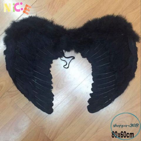 Bộ Cánh Thiên Thần Đen Trắng Cosplay - Phụ Kiện Hóa Trang Đặc Biệt Cho Tiệc Halloween và Sự Kiện Nghệ Thuật