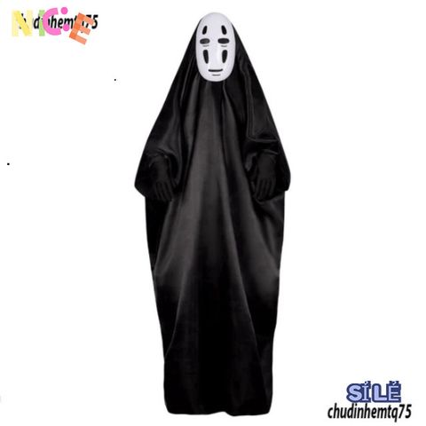 Bộ Hóa Trang Vô Diện Halloween - Áo Choàng, Mặt Nạ, Găng Tay Cho Cosplay - Trang Phục Ma Đàm Bảo Chất Lượng