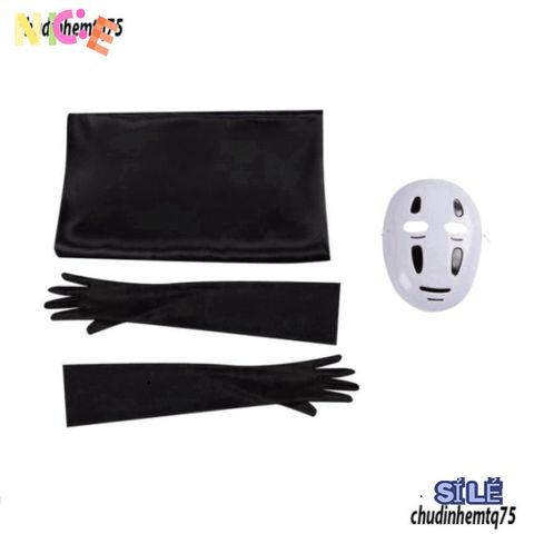 Bộ Hóa Trang Vô Diện Halloween - Áo Choàng, Mặt Nạ, Găng Tay Cho Cosplay - Trang Phục Ma Đàm Bảo Chất Lượng