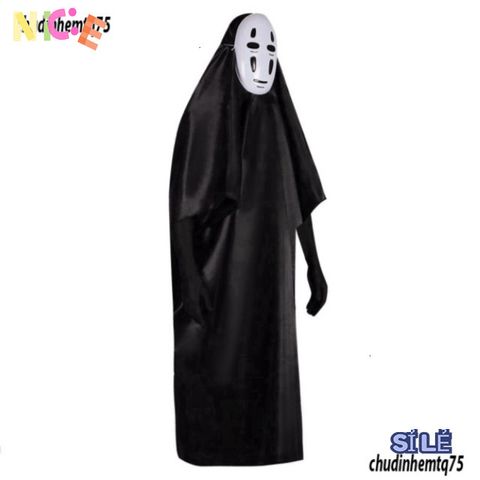 Bộ Hóa Trang Vô Diện Halloween - Áo Choàng, Mặt Nạ, Găng Tay Cho Cosplay - Trang Phục Ma Đàm Bảo Chất Lượng
