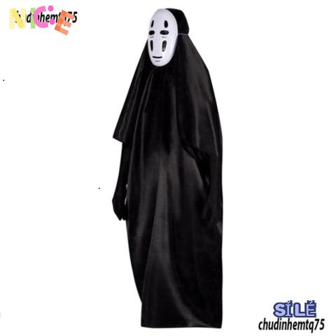 Bộ Hóa Trang Vô Diện Halloween - Áo Choàng, Mặt Nạ, Găng Tay Cho Cosplay - Trang Phục Ma Đàm Bảo Chất Lượng