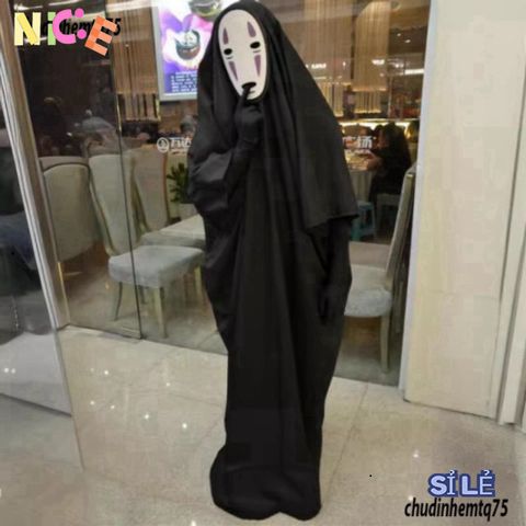 Bộ Hóa Trang Vô Diện Halloween - Áo Choàng, Mặt Nạ, Găng Tay Cho Cosplay - Trang Phục Ma Đàm Bảo Chất Lượng