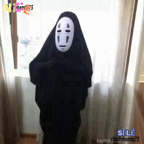 Bộ Hóa Trang Vô Diện Halloween - Áo Choàng, Mặt Nạ, Găng Tay Cho Cosplay - Trang Phục Ma Đàm Bảo Chất Lượng