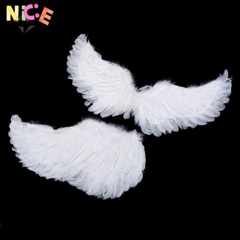 Đôi Cánh Thiên Thần Lông Vũ Trắng cho Trẻ Em - Phụ Kiện Cosplay Halloween và Lễ Hội, Dễ Dàng Đeo, An Toàn và Thân Thiện Môi Trường