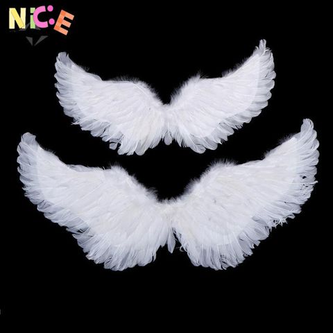 Đôi Cánh Thiên Thần Lông Vũ Trắng cho Trẻ Em - Phụ Kiện Cosplay Halloween và Lễ Hội, Dễ Dàng Đeo, An Toàn và Thân Thiện Môi Trường