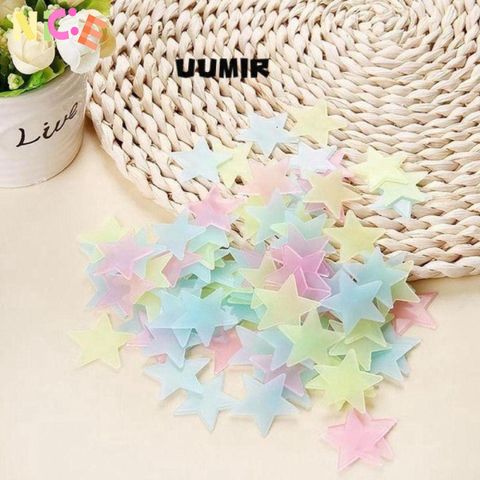 Bộ 100 Miếng Dán Tường Dạ Quang Ngôi Sao DIY - Chiếu Sáng Trong Đêm, Trang Trí Không Gian Phòng Ngủ Cho Bé