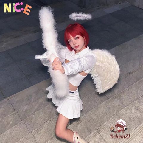 Đôi Cánh Thiên Thần Trắng Cho Trẻ Em - Trang Trí Tiệc, Cosplay, Lễ Hội - Dây Đeo Co Giãn, Lông Vũ Tự Nhiên, Nhiều Kích Thước