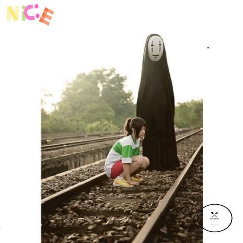 Bộ Hóa Trang Vô Diện - Áo Choàng Đen Bí Ẩn Kèm Mặt Nạ Cosplay Độc Đáo Cho Mọi Lứa Tuổi, Dành Cho Tín Đồ Anime