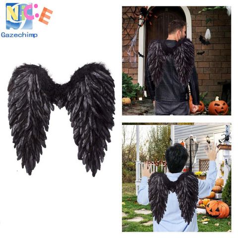 Cánh Thiên Thần 3D Dễ Thương - Khung Trang Phục Hóa Trang Halloween Bằng Lông Vũ Cao Cấp, Dây Đeo Co Giãn Cho Cosplay