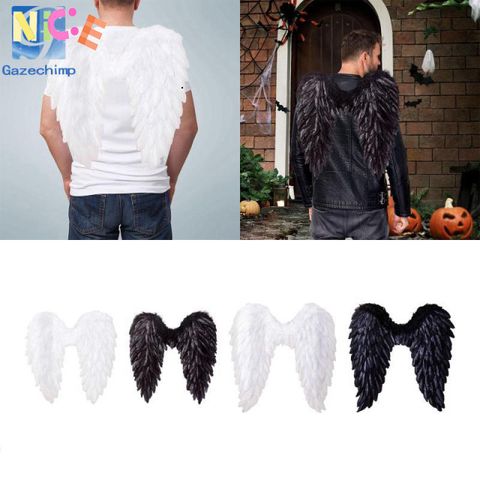 Cánh Thiên Thần 3D Dễ Thương - Khung Trang Phục Hóa Trang Halloween Bằng Lông Vũ Cao Cấp, Dây Đeo Co Giãn Cho Cosplay