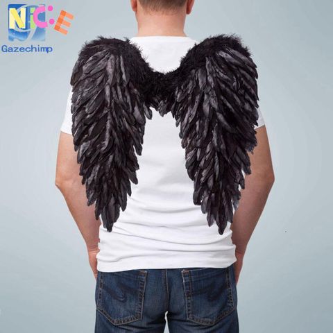 Cánh Thiên Thần 3D Dễ Thương - Khung Trang Phục Hóa Trang Halloween Bằng Lông Vũ Cao Cấp, Dây Đeo Co Giãn Cho Cosplay
