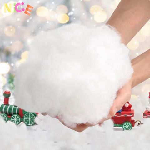 Tuyết Nhân Tạo Trắng Nhồi Bông - Đạo Cụ Trang Trí Giáng Sinh Cho Cây Thông và Tiệc Tùng - Tạo Không Gian Tuyết Mơ Mộng