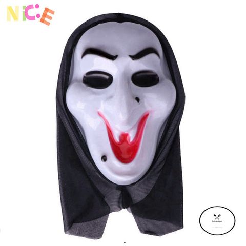 Bộ Hóa Trang Vô Diện Halloween - Áo Choàng Đen & Mặt Nạ Nhựa Trắng, Phù Hợp Tất Cả Giới Tính, Tham Dự Tiệc Cosplay & Sự Kiện Ấn Tượng