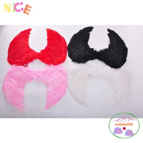 Cánh Thiên Thần Trắng Cosplay Lông Vũ - Đồ Hóa Trang Dành Cho Trẻ Em và Người Lớn, Nhiều Kích Thước và Màu Sắc