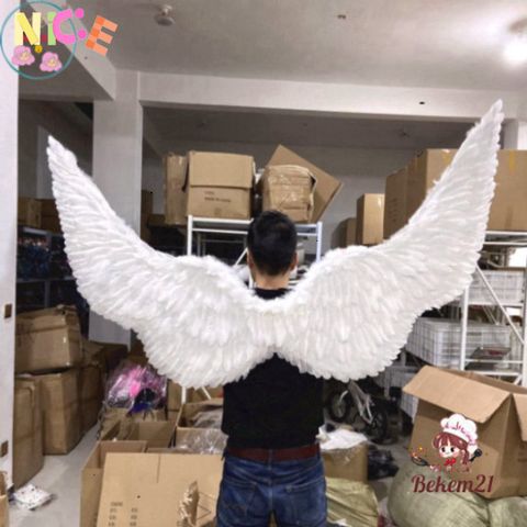 Cánh Thiên Thần Trắng Khổng Lồ 160x90CM - Phụ Kiện Cosplay Huyền Bí Dành Cho Halloween và Lễ Hội