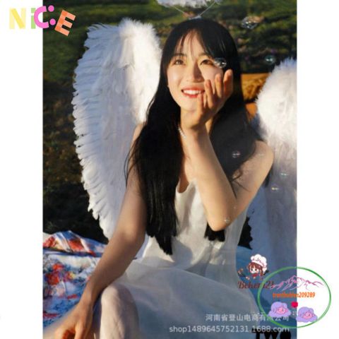 Cánh Thiên Thần Trắng Lông Vũ cho Trẻ Em - Trang Phục Cosplay Hóa Trang Dạ Hội Độc Đáo, Kích Thước Đa Dạng