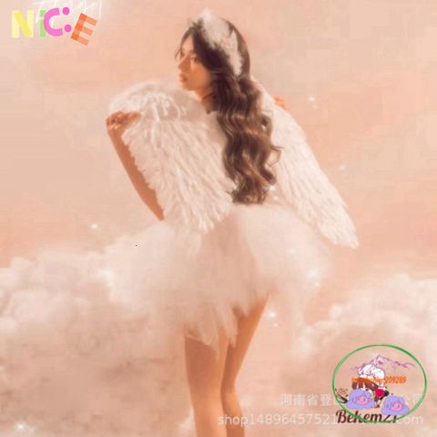 Cánh Thiên Thần Trắng Lông Vũ cho Trẻ Em - Trang Phục Cosplay Hóa Trang Dạ Hội Độc Đáo, Kích Thước Đa Dạng