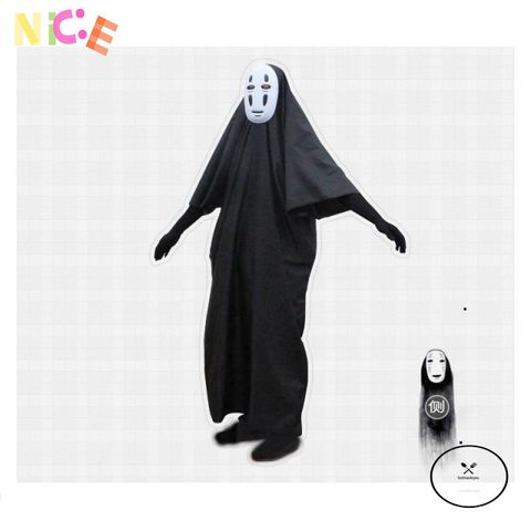 Bộ Trang Phục Hóa Trang Đen Bí Ẩn - Áo Choàng Sang Trọng & Mặt Nạ Ma Quái Dành Cho Trẻ Em & Người Lớn LUC55