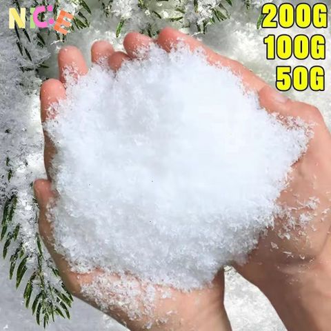 Bột Tuyết Nhân Tạo Dạng Bông Trang Trí Giáng Sinh - Tuyết Giả Cho Cây Thông, Tiệc Mùa Đông DIY, Khung Cảnh Tuyệt Đẹp