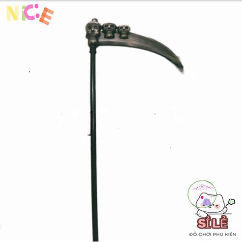 Bộ trang phục Halloween Thần Chết - Áo choàng, Mặt nạ, Lưỡi hái 1m và Găng tay cho bữa tiệc hóa trang, Lễ hội ma mị