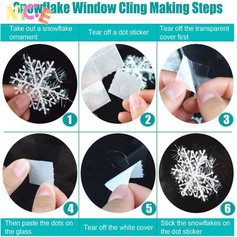 Bộ 30 Bông Tuyết Nhân Tạo Trang Trí Cây Thông Giáng Sinh - Chất Liệu Nhựa PVC Cao Cấp, Kích Thước 6cm & 11cm, Đẹp Mắt Cho Mọi Dịp Lễ