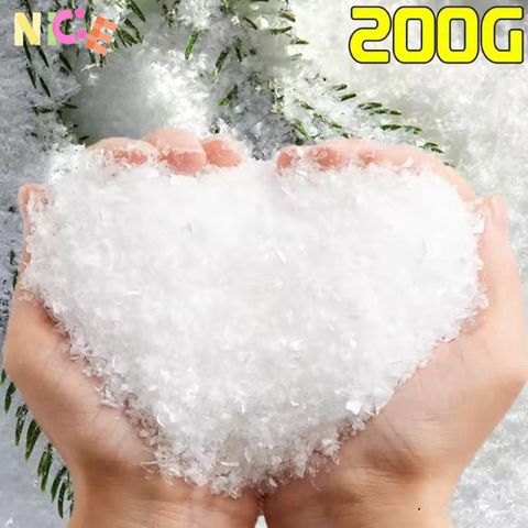 Bột Tuyết Giả Mịn Trang Trí Giáng Sinh - Chất liệu PET, Gói 50/100/200g Tạo Không Gian Lễ Hội Tuyết Rơi