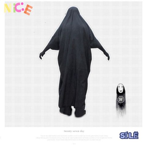 Bộ Hóa Trang Vô Diện Đen - Áo Choàng Huyền Bí và Mặt Nạ Nhựa Nhẹ Cho Tiệc Halloween và Lễ Hội, Nhiều Kích Cỡ Chọn Lựa