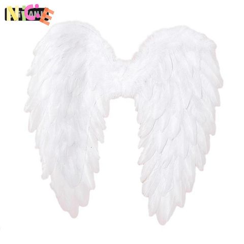 Cánh Thiên Thần Lông Vũ Dễ Thương - Trang Phục Halloween Có Dây Đeo Đàn Hồi Cho Lễ Hội Cosplay, Phụ Kiện Thời Trang 3D