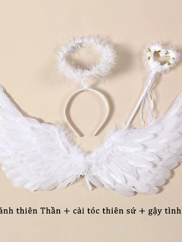 Cánh Thiên Thần Khổng Lồ BBCOSPLAY 160cm - Decor Trắng Tự Nhiên, Điểm Nhấn Huyền Ảo Cho Trang Trí Nội Thất